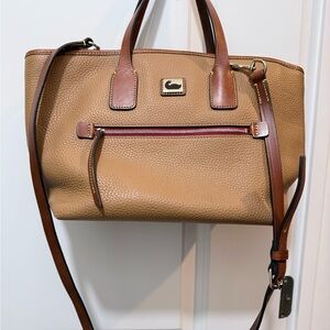 Dooney & Bourke Tan and Brown Leather Tote